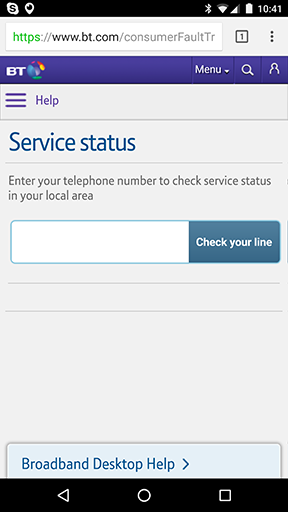 Status on my phone