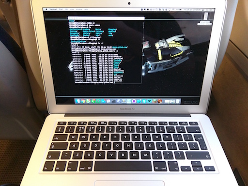 My new Macbook, on the train