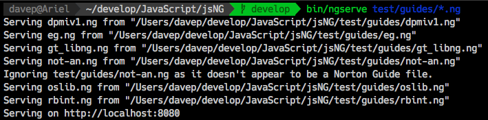 Starting ngserve