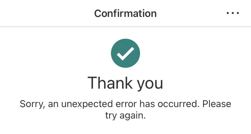 Useless error message