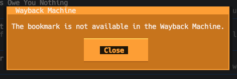 No archive result