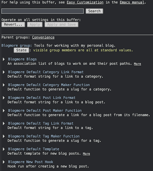 Customize blogmore