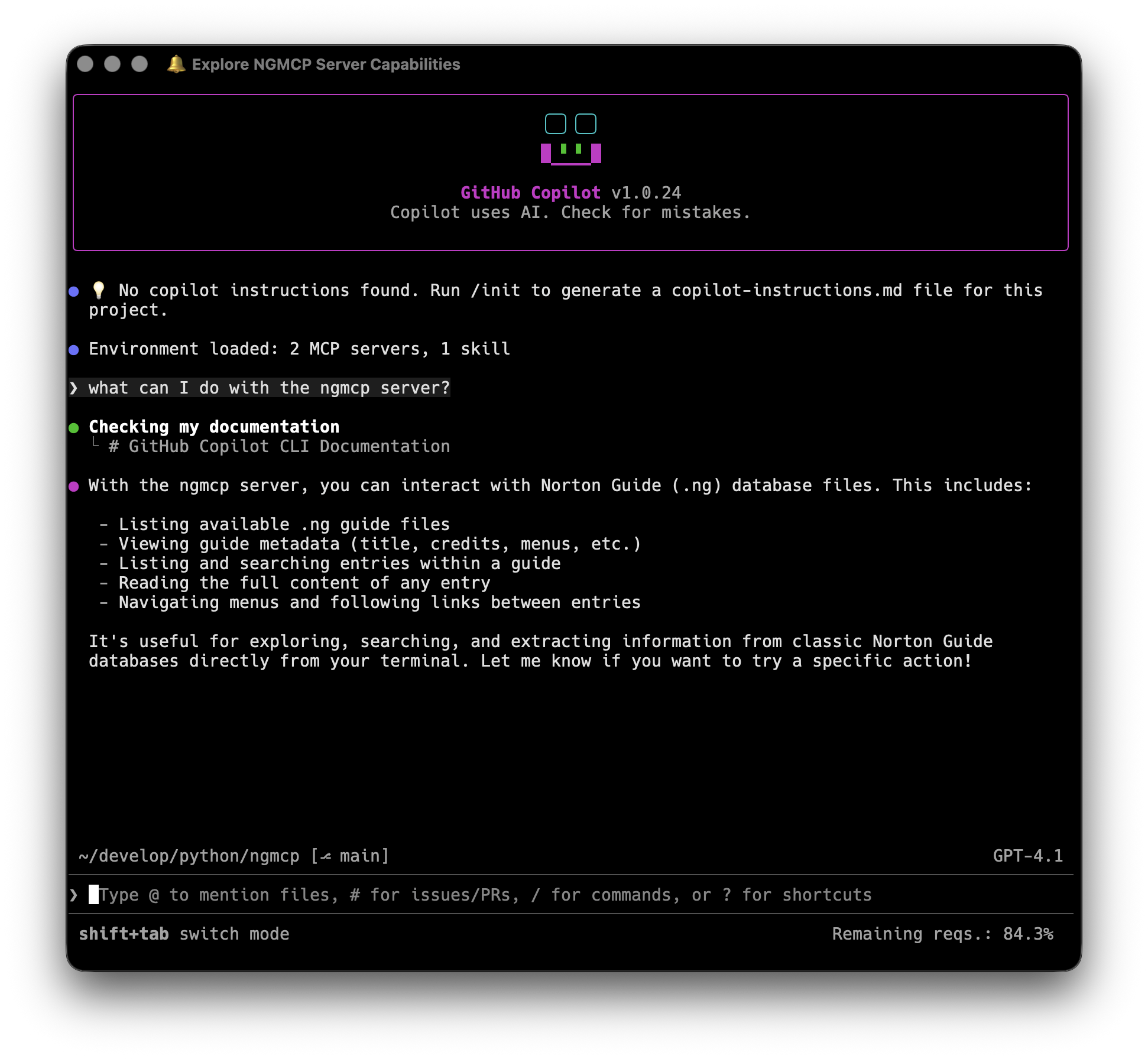 Asking what NGMCP can do