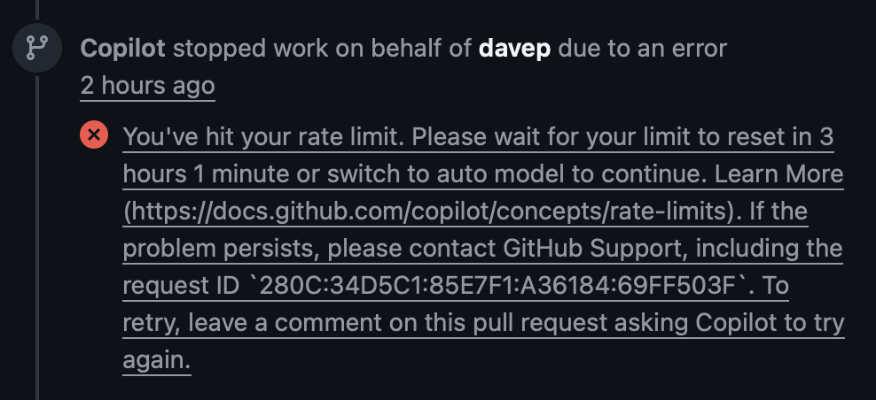 GitHub rate limit