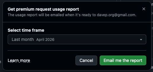 Requesting the email
