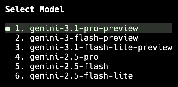 Picking the model