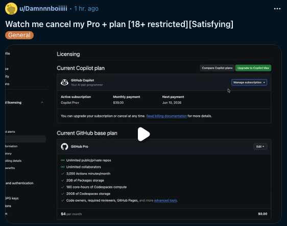 A cancellation video