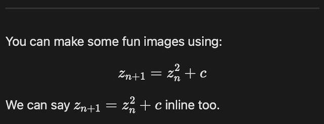 Maths markup in action