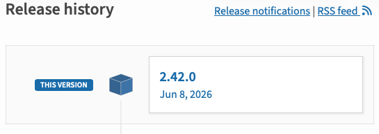 The apparent latest release