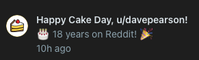 Happy cake day to me