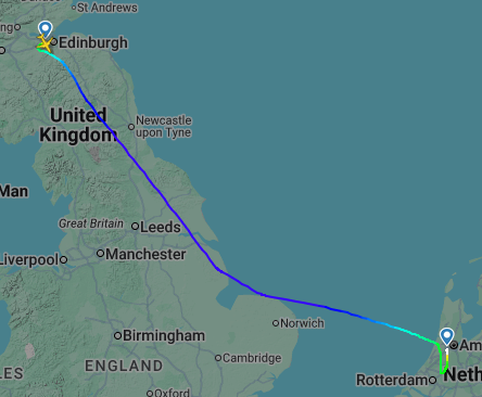 The route flown