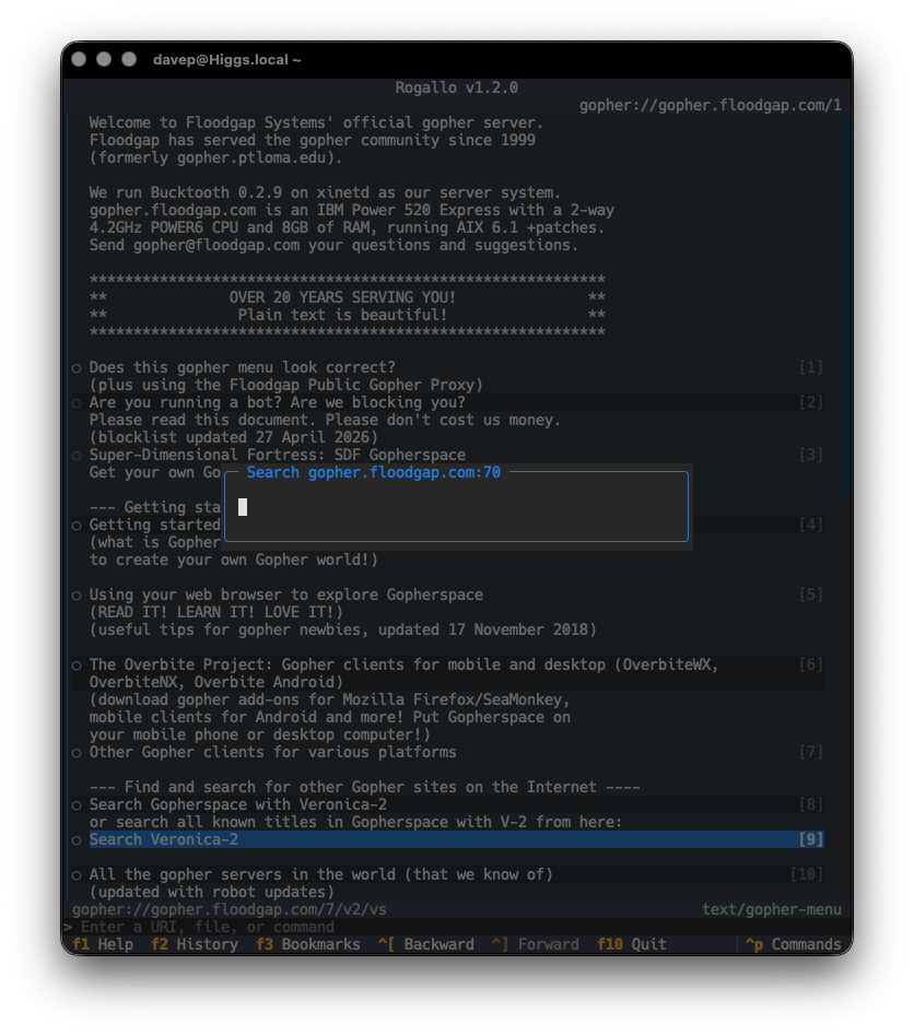 Prompting for search input
