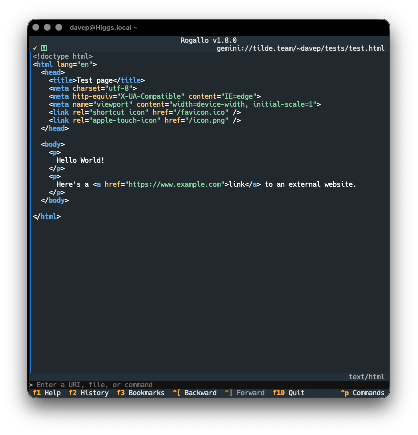 Viewing raw HTML