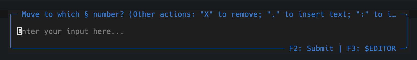 The input prompt being truncated