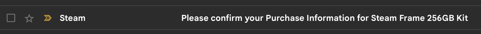 Purchase confirmation email