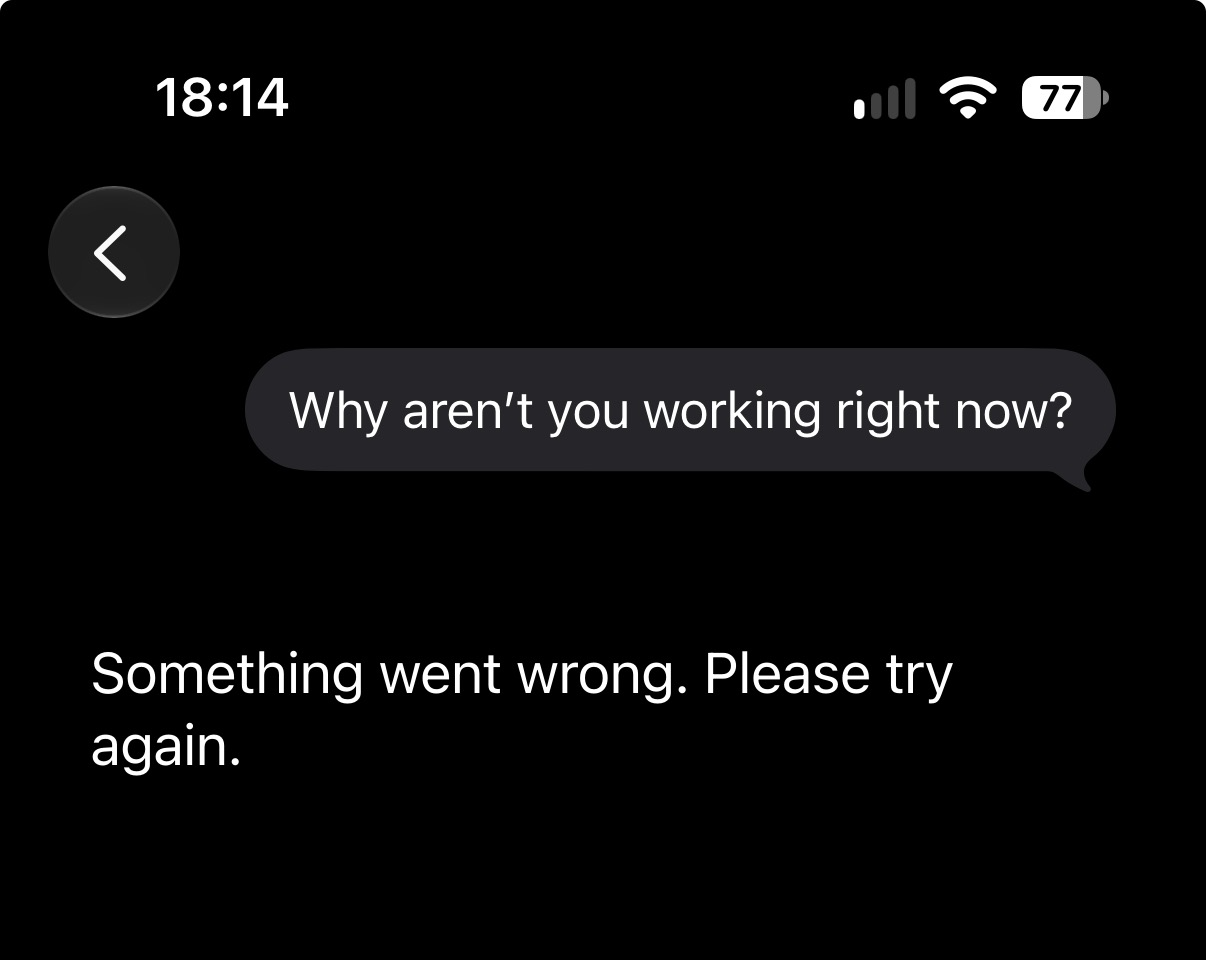 Siri failing