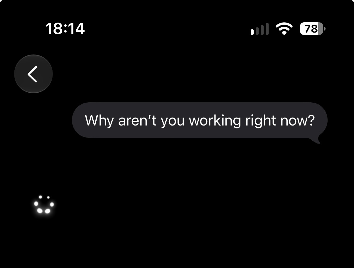 Waiting for Siri to do anything