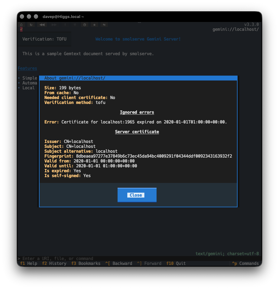 Errors in the about dialog